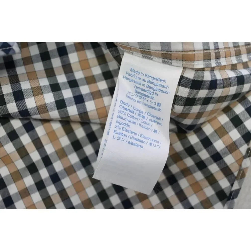 J Crew Slim Fit Flex Button Up Dress Shirt Plaid‎ Long Sleeve Mens Sz Small